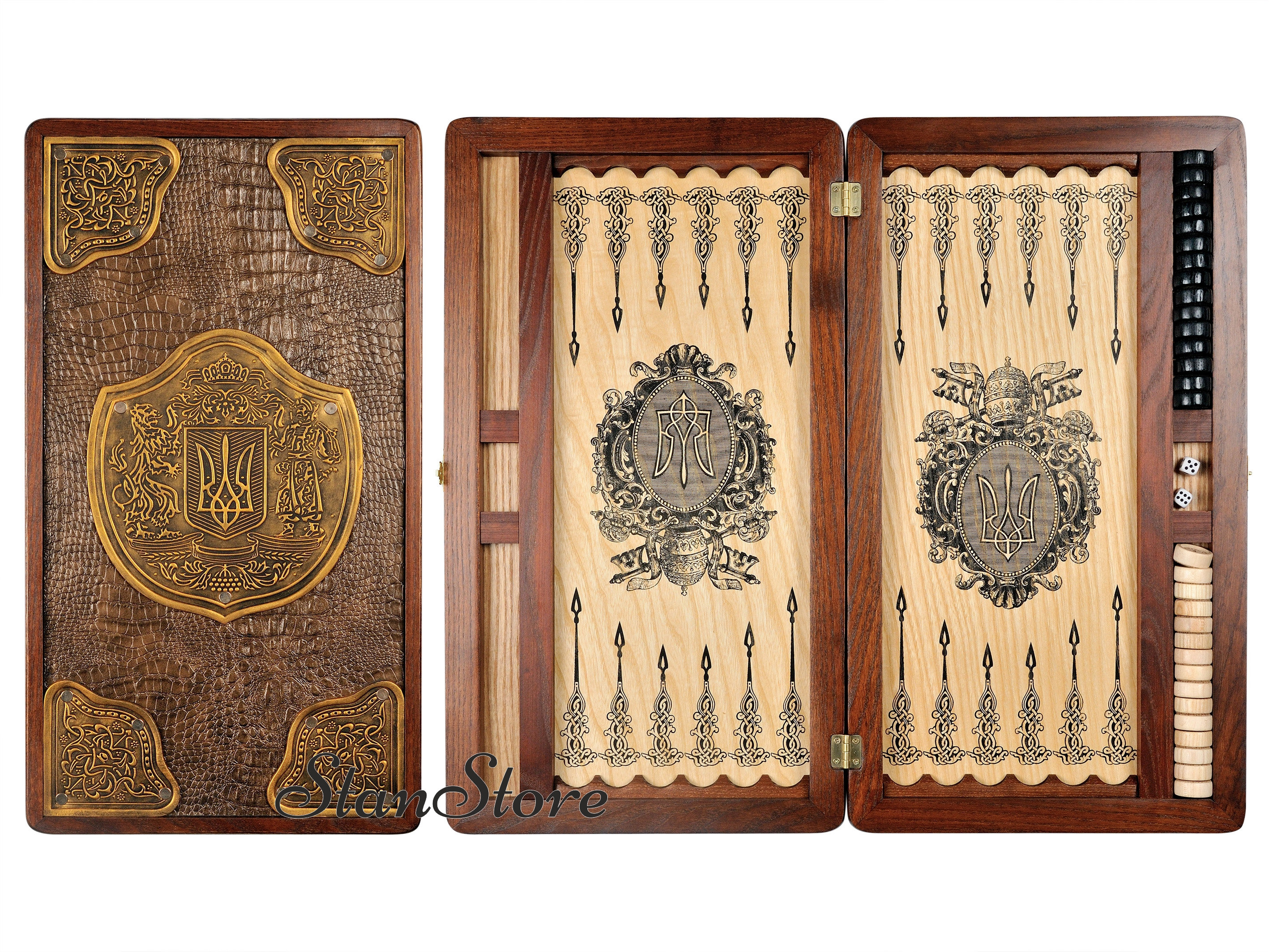Medieval Handcrafted Backgammon Board