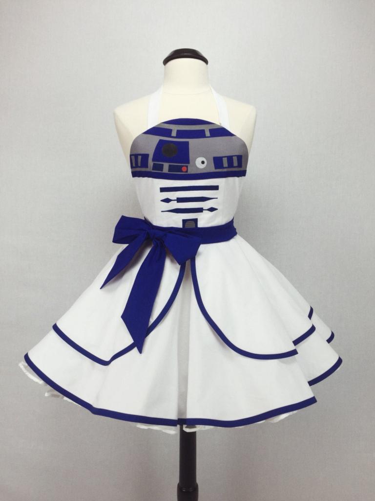 Star Wars-inspired handmade R2-D2 halloween costume apron