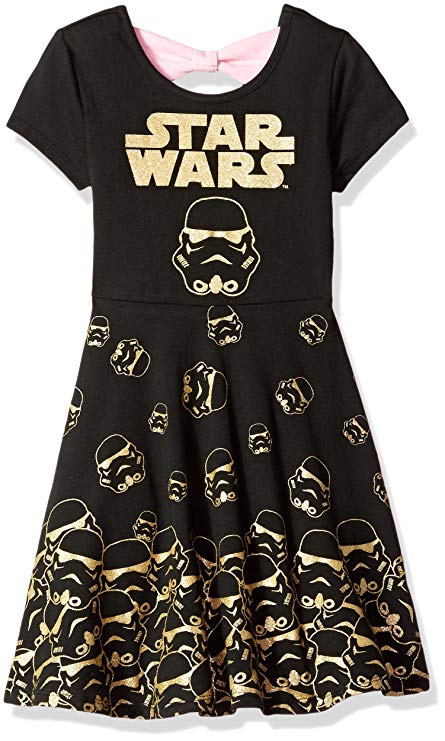 Stormtrooper Star Wars dress with back bow for girls
