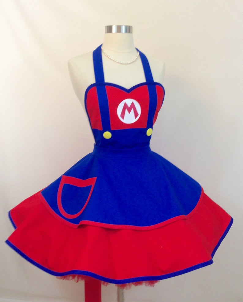 Super Mario halloween costume apron