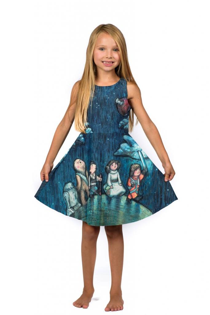 Star Gazer dress for kids: printed Star Wars characters