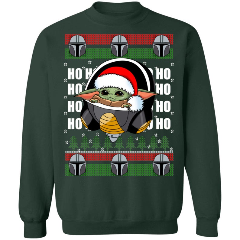 geeky baby yoda ugly christmas sweater