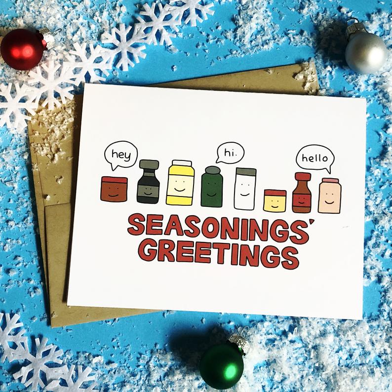 Seasonings Greetings Funny Christmas Card