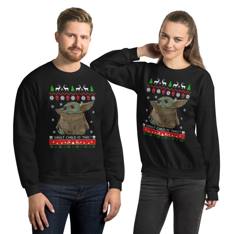  Baby Yoda ugly Christmas Sweaters for couples 