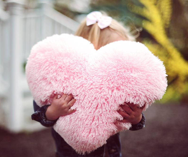 heart shaped pillow for valentine's day 