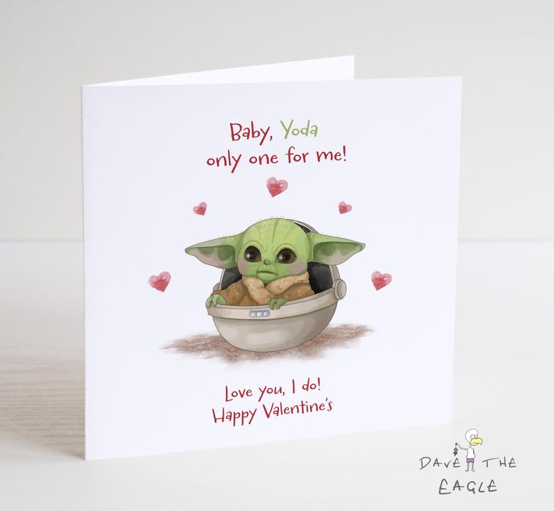 Baby yoda only one for me funny card