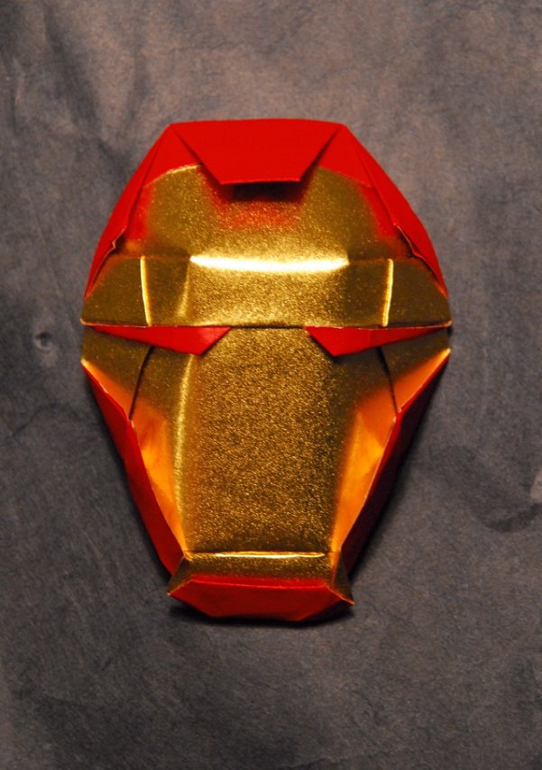 Iron Man Origami Figure and Mask
