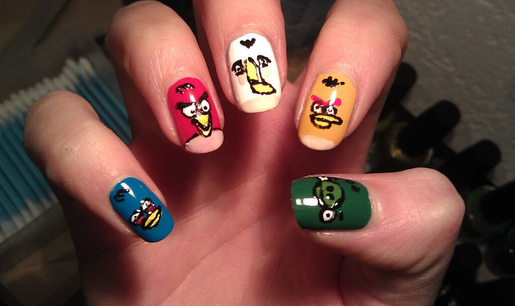 3. Angry Birds Nail Art Ideas - wide 7