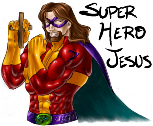 jesus super hero shirt