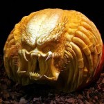 predator pumpkin face