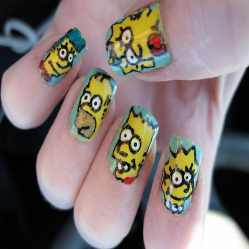 Simpson family nail paint