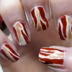 bacon fingernails design