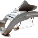futuristic white piano