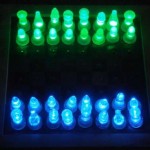 glowing led chess set