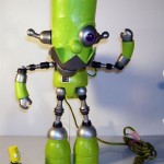 bart simpson green robot lamp