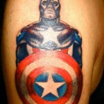 comic book tattoo captain america1