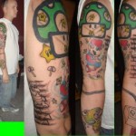 video game tattoo super mario sleeve