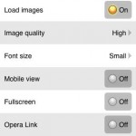 opera mini 5 settings iphone