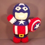 10 Captain America superhero amigurumi doll