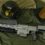 Halo Rifle with Helmet and Suit
