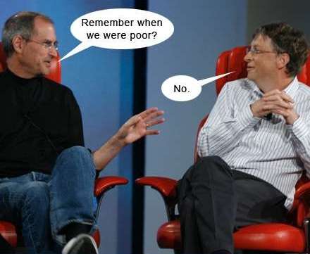 funny steve jobs and bill gates chat