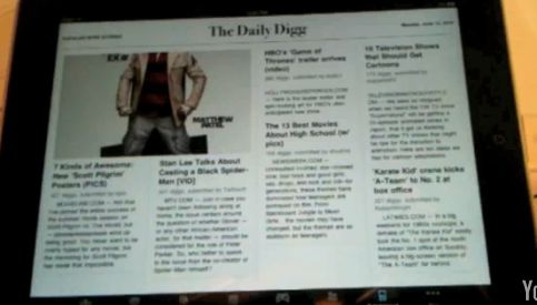 The Daily Digg iPad App Preview
