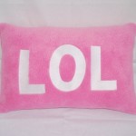 lol text talk pillow design image
