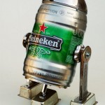 r2d2 heineken beer robot sculpture image