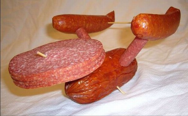 starship enterprise meat sculpture image