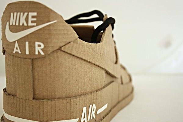 Nike air made up of cardboard (1)