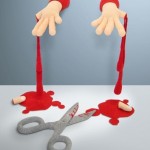 bloody fingers plush doll image