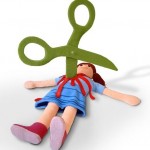 bloody plush doll scissors image