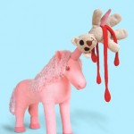 bloody unicorn killer plush doll image