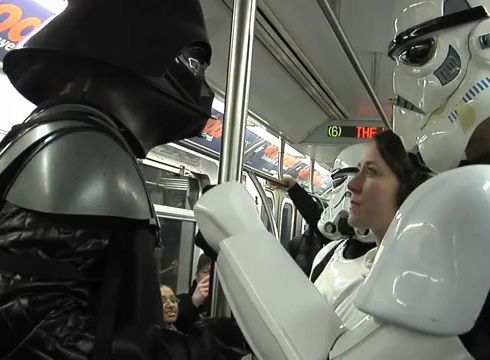 star wars subway car improv everywhere video