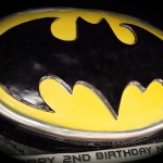 batman logo cake