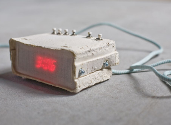 Digital Alarm Clock Made of Paper