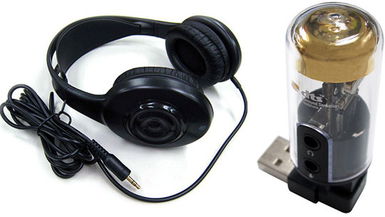 Portable surround sensation headphones