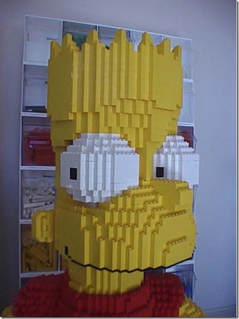 Bart Simpson Rocks It 3d Lego Style