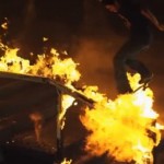 skating tricks with fire equals awesome
