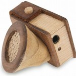 Wooden iPod Mini Speakers with Pencil Sharpener