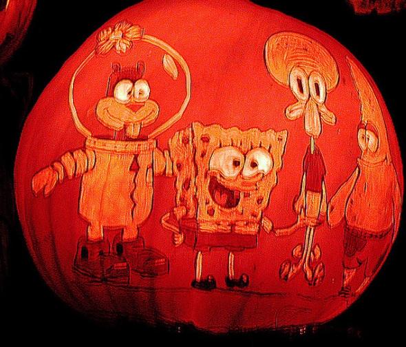 halloween pumpkin carvings artwork boba fett