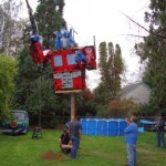 optimus prime replica statue life sized 2010