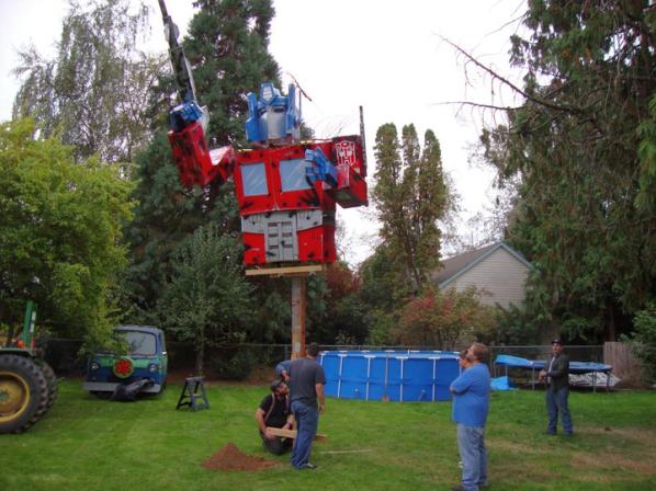 optimus prime transformers life sizes statue halloween