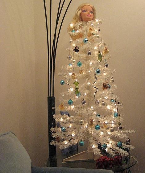 christmas tree barbie
