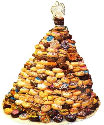 christmas tree donut stack
