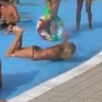 crazy drunk russian girl pool