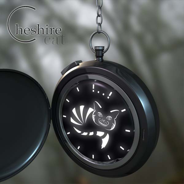 Cheshire Cat Pocketwatch Time