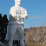 Tall Batman Snow Sculpture