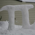 pi snow sculpture pi day