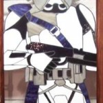 Star Wars Storm Trooper Stained Glass Panel
